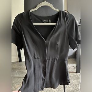 Theory Silk Blouse Black